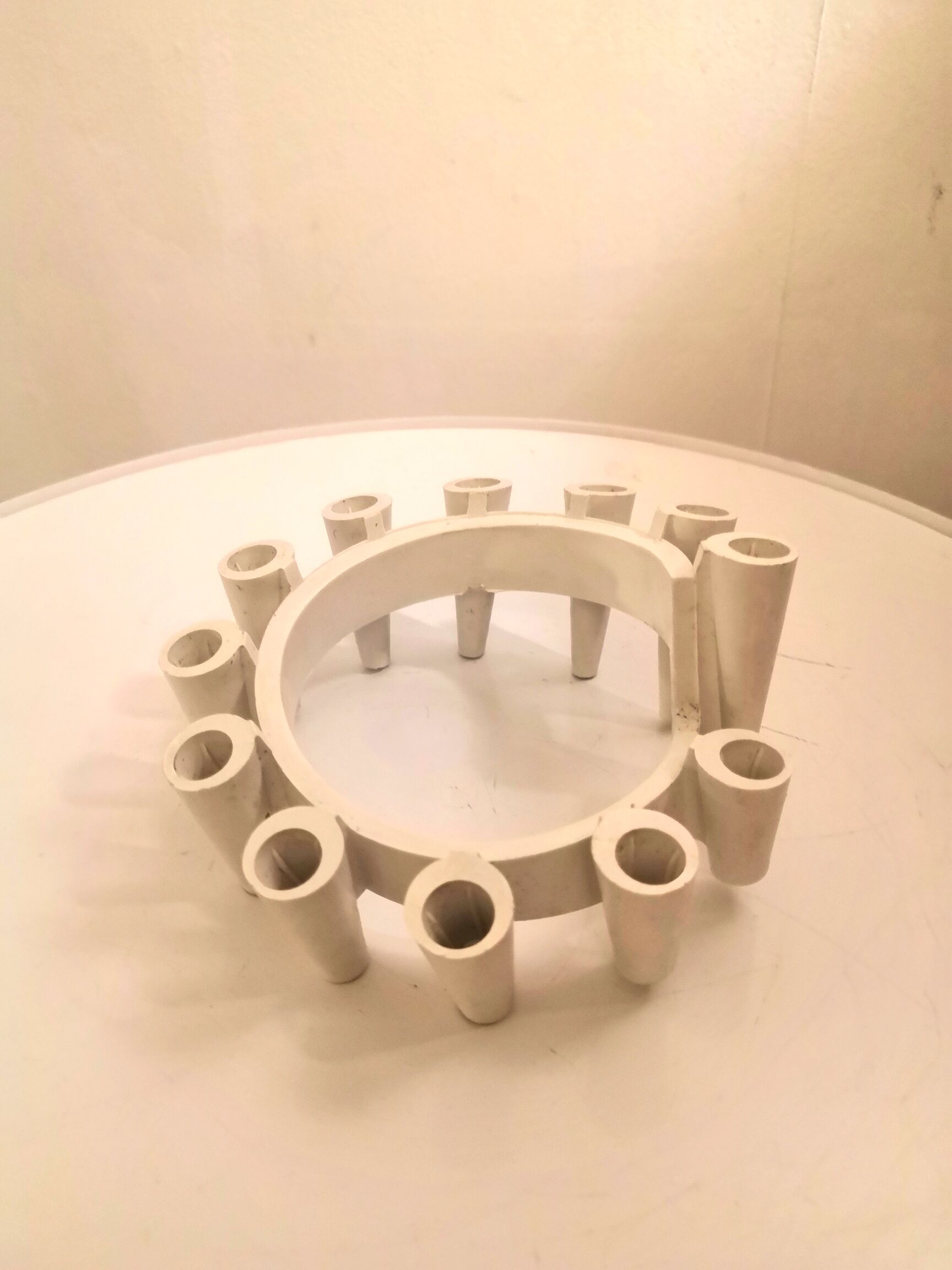 Plastic candle holder 12 candles design 70s