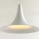 White vintage witch hat / trumpet hanging lamp