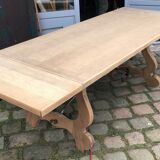 Monastery table in stripped solid oak
