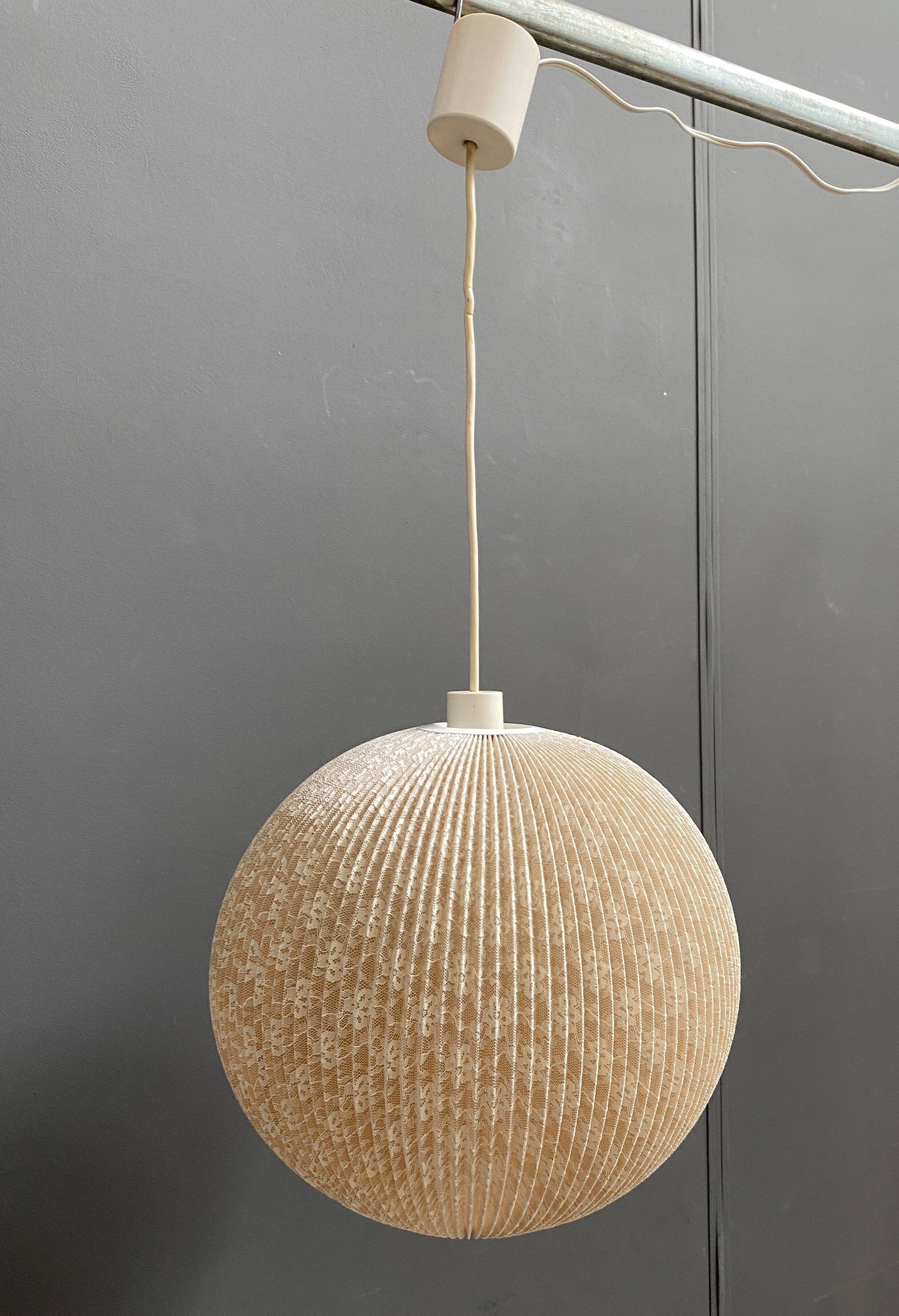 Plisee round hanging lamp 1960s