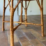 Round wicker table