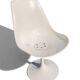 Eero Saarinen Tulip chair Knoll, aluminium base, blue cushion