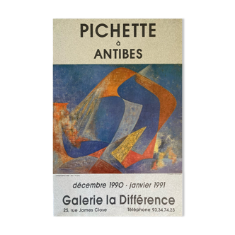 Affiche de James Pichette pour la Galerie la différence 1990/91