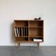 Vintage bookcase Hundevad oak vinyl