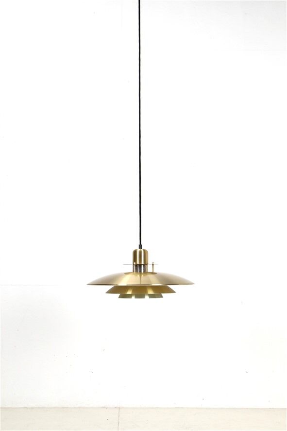 Belid pendant lamp / Danish modern design / brass / aluminum / 1980s