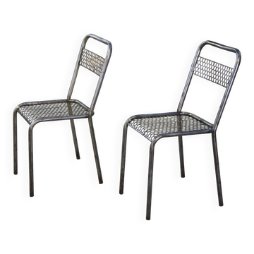 Pair of chairs attributed to René Malaval 1950s