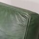 Roche Bobois lounge armchair in original green patinated leather, 1970