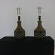 Set of two sixties design studio pottery table lamps for Chris Keramik Hasl