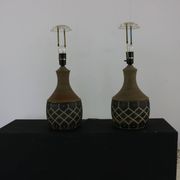 2 pieds de lampes de table en céramique Chris Keramik Haslev, années 1960