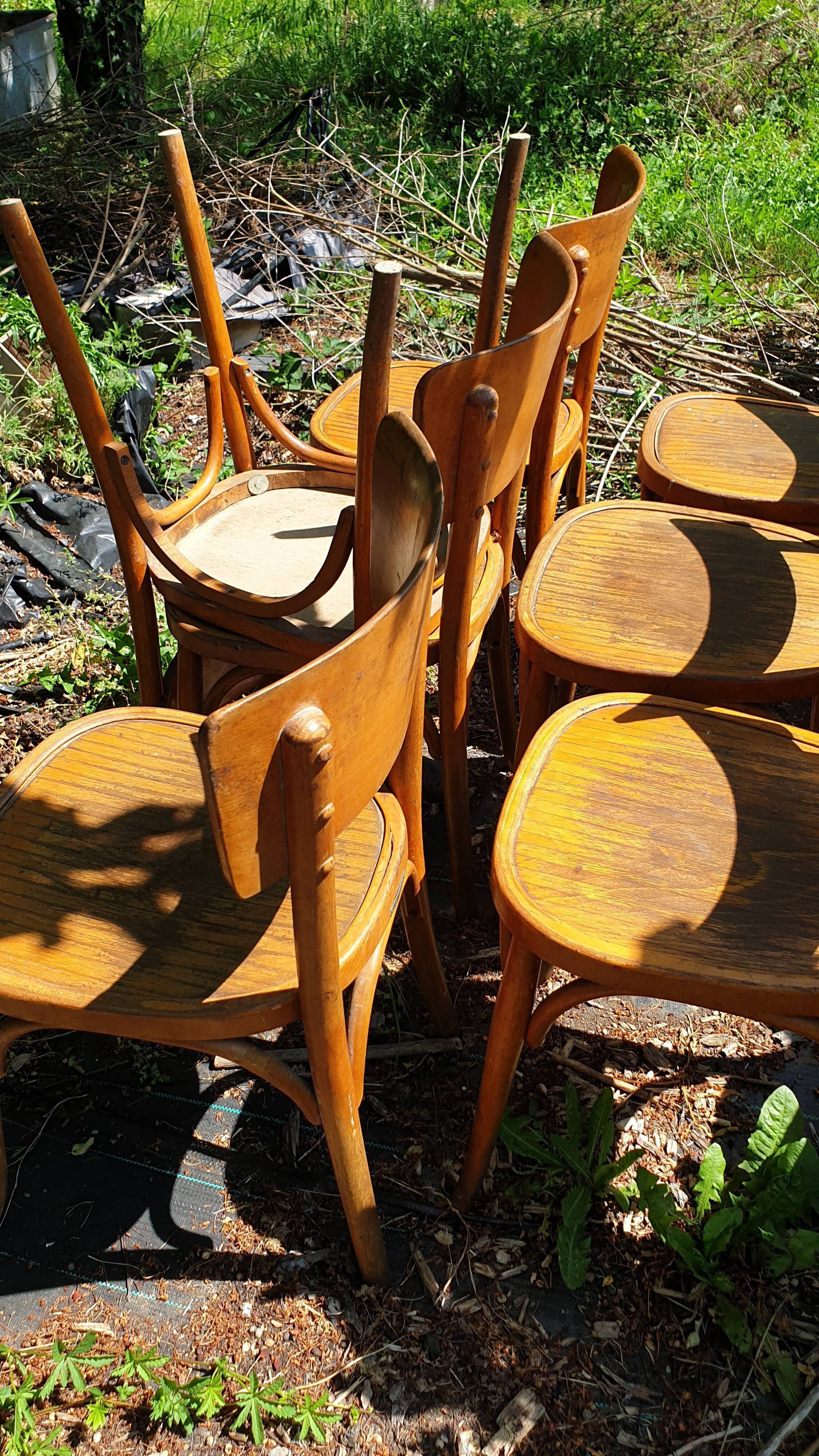 10 chairs bistro period 40/50 Joseph
