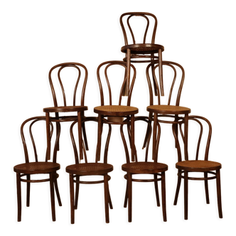 Eight Thonet bistro chairs
