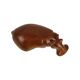 Vintage Hippopotamus Solid Teak Wood Figurine Sculpture Figure
