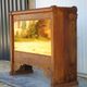 Handcrafted wooden bar, mirror bar and marble slab, wooden furniture