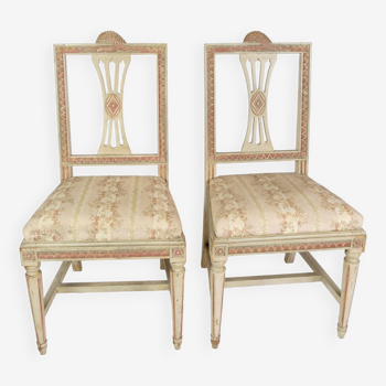 A set of 2 gustavian style chairs from 1880s