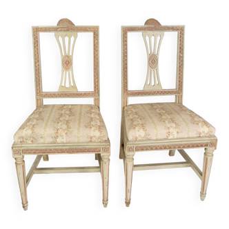 A set of 2 gustavian style chairs from 1880s