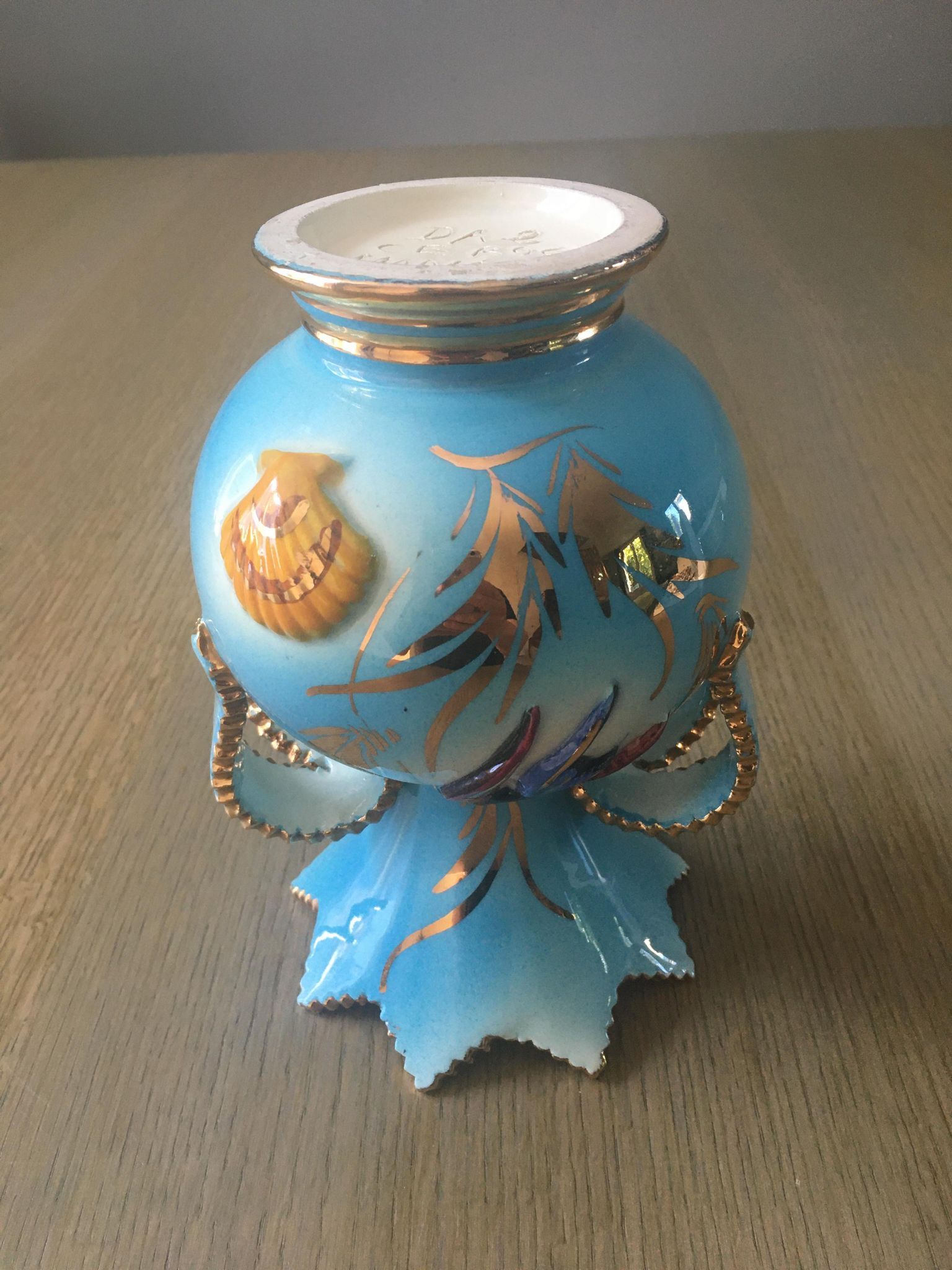 Vintage ceramic vase stamped Céroc Monaco