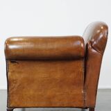 Canapé ancien en cuir marron