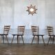 Series of 20 Scandinavian chairs or vintage wooden bistro