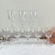 8 Crystal D'Arques red wine glasses model "VERSAILLES"