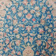 Kerman runner carpet in antique silk, hand-knotted from the 1940s.