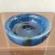 Vide-poches artisanal vintage bleu cobalt en céramique