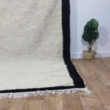 Azilal Vintage Rug 300x200 cm - Minimalist Design Cream and Black