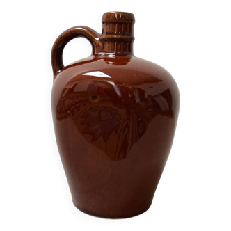 Vintage glazed stoneware pitcher – French craftsmanship – 1970s