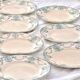 Assiettes plates XIXe Longwy terre de fer "Pierrefonds"