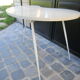 Table blanche forme libre pliante