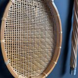 Antique rattan and wicker carpet beaters