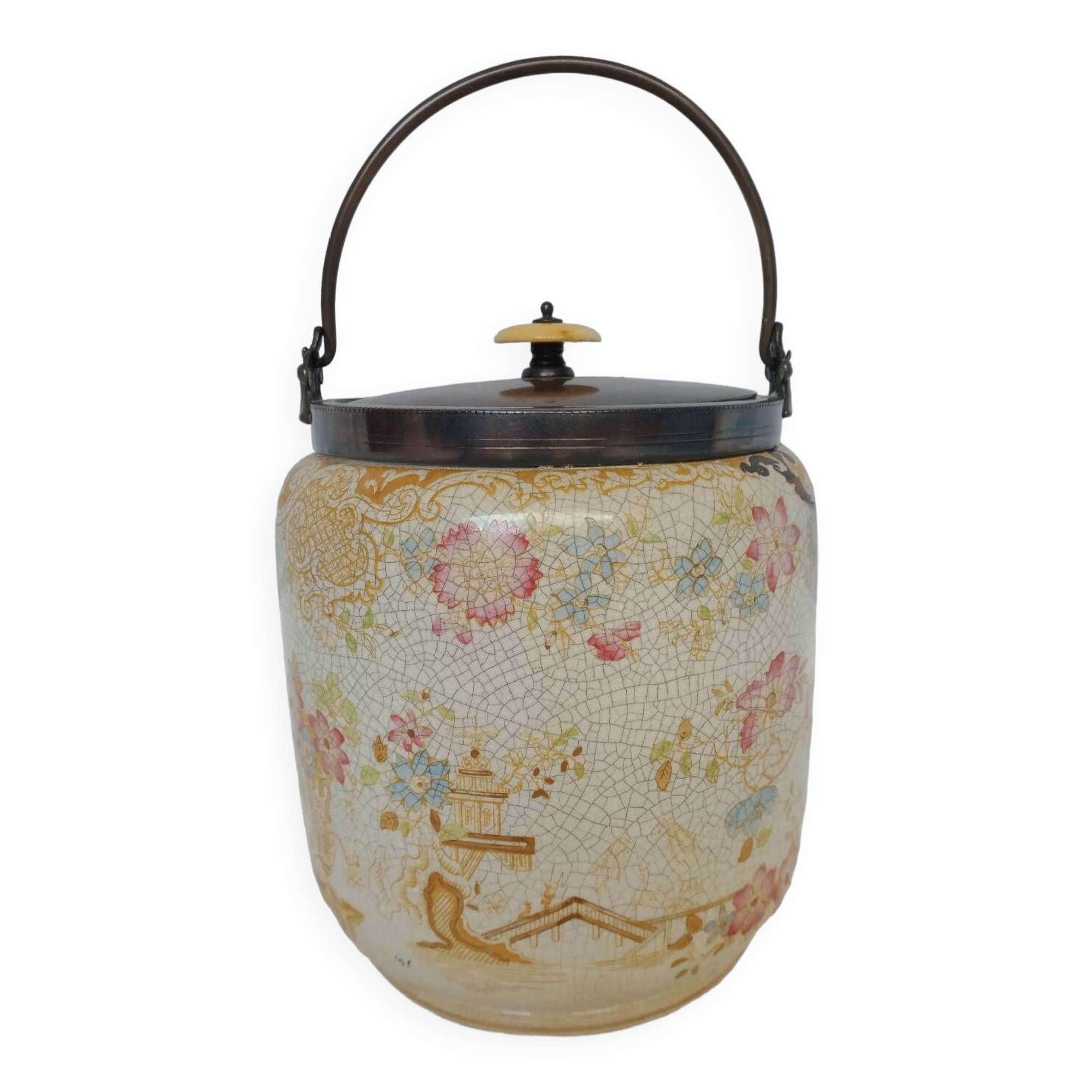 B Grayson & Son Sheffield Crackle Ceramic Cookie Jar