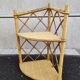 Wall corner shelf rattan bamboo vintage 50 60 modernist