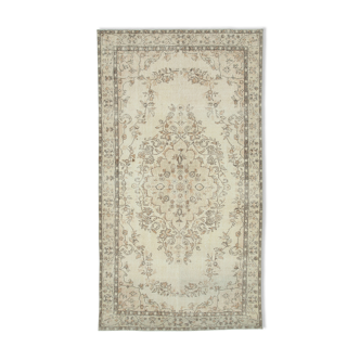 Tapis beige anatolien unique en son genre tissé à la main 174 cm x 324 cm - 24980