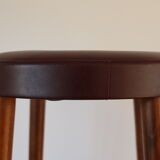 3 baumann stools 800mm skai burgundy