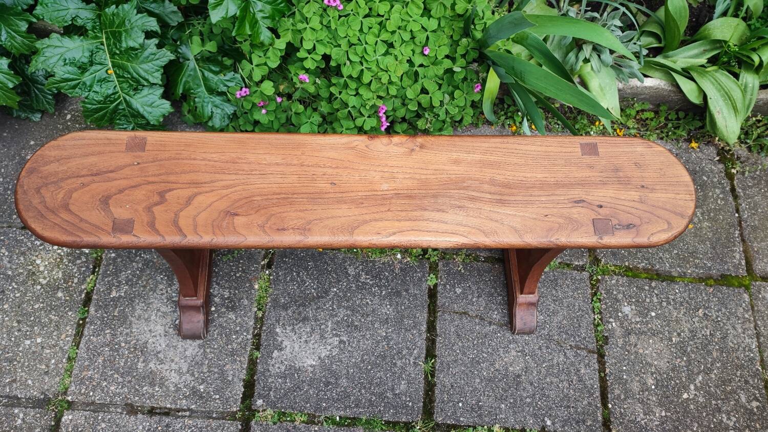 Antique elm bench
