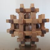 Wooden puzzle, multiboules, gadget from the 70s