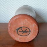Diabolo vase in enameled stoneware signed