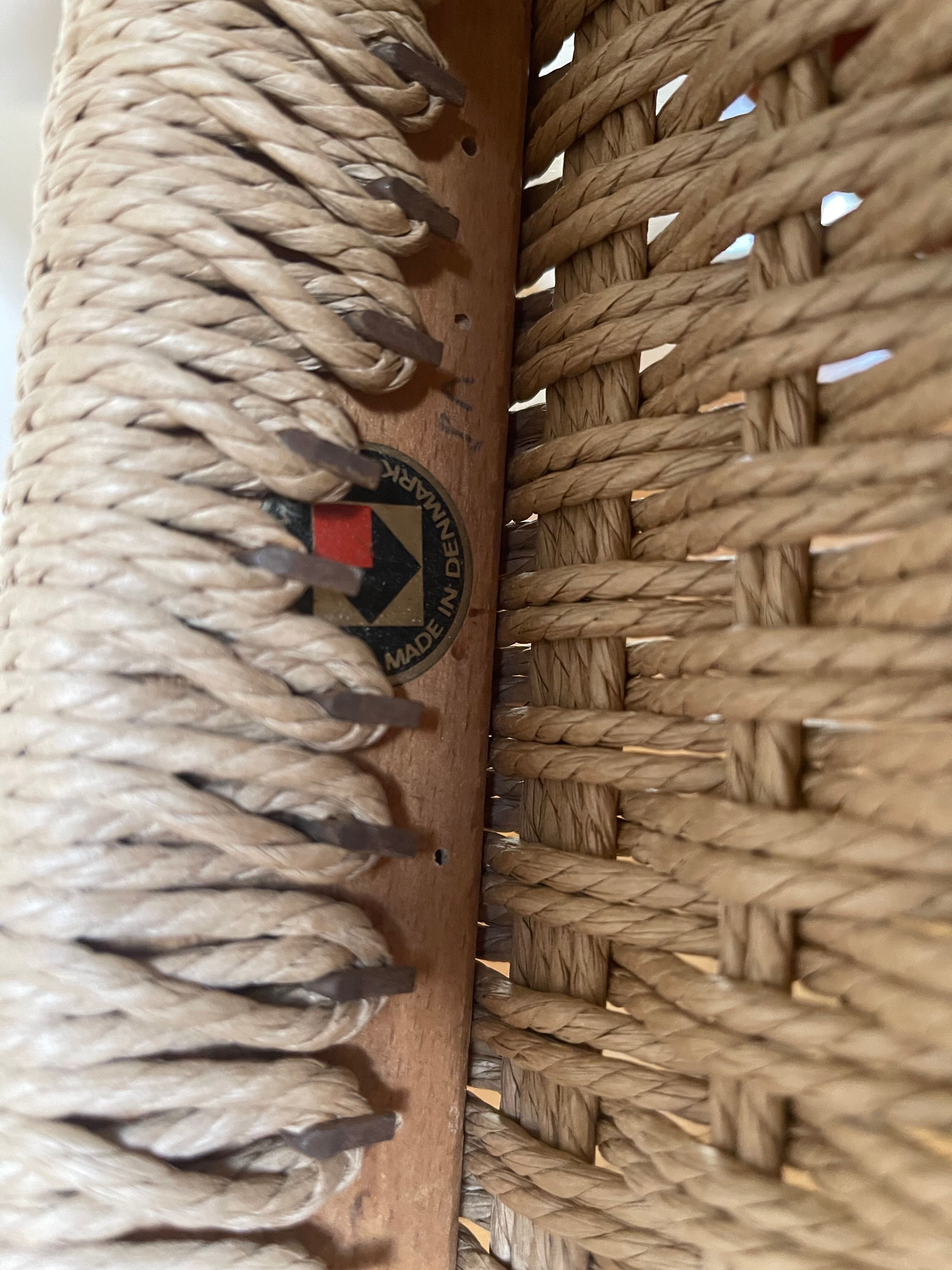 Model chair 75 in teak and rope by Niels Otto Moller