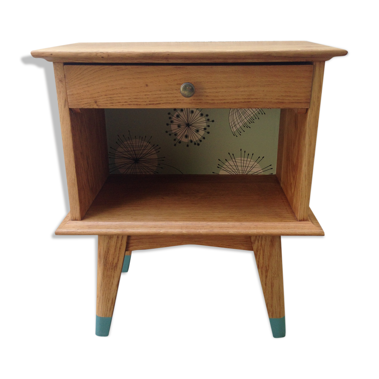 Bedside table in light wood