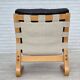 1970s, Norwegian design, armchair model "Kengu", leather, bent wood.