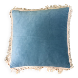 Velvet cushion and fringes