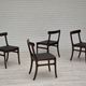 1960s, Danish design by Ole Wanscher, set of 4 Danish dinning chairs, mahogany wood, reupholstered.