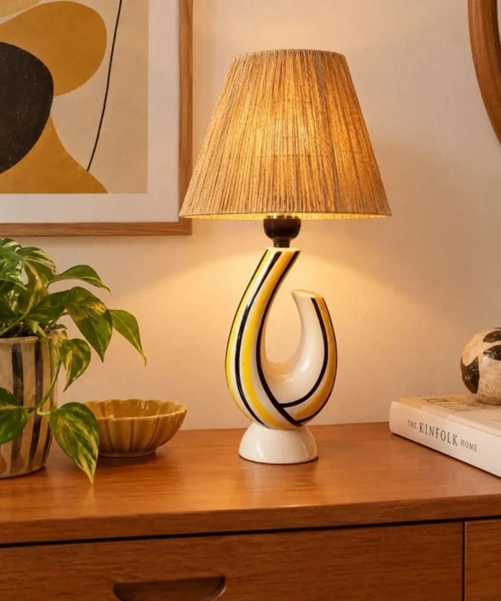 Lampe en céramique 1950