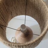 Vintage gres lamp lampshade jute rope