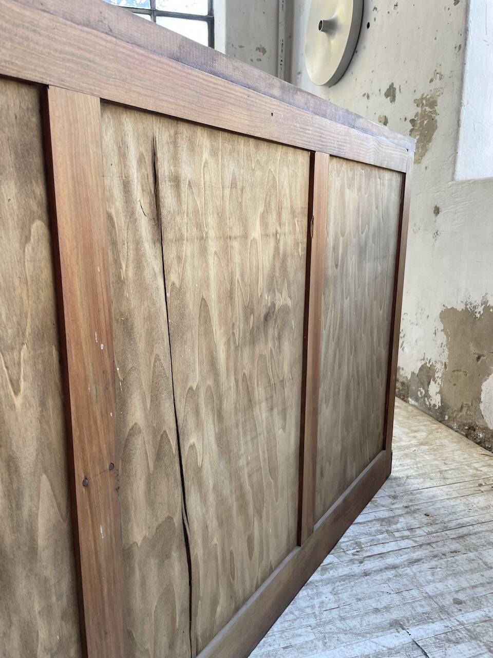 50s pitch pine haberdashery cabinet