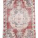 Red & Beige Handmade Turkish Vintage Rug, 126x213Cm