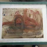 Lithograph 1/10 signed Bernard Ledein - 1986