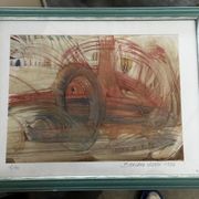 Lithographie 1/10 signée Bernard Ledein, 1986