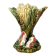 Slip vase majolica sheaves of wheat 30s vintage