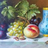 Original oil on canvas signed by Antonio De Giovan, classical still life.